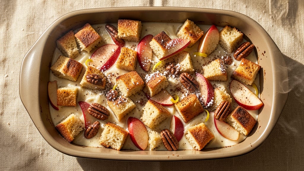Apple Walnut Bread Pudding Recipe: Warm Spice and Crunchy Nut Harmony