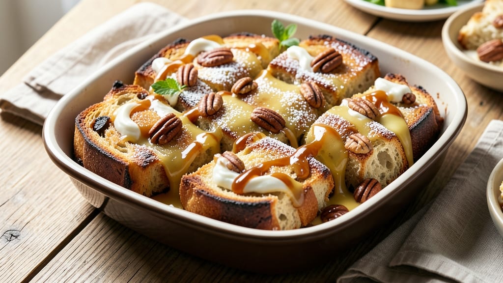 Anna Olson's Bread Pudding Recipe: Vanilla-Infused Swirls and Caramelized Corners