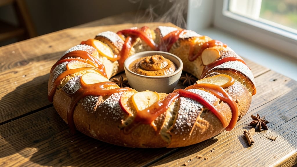 Autumn Apple Bread Wreath Recipe: Seasonal Spice Swirls With Buttery Crust Edges