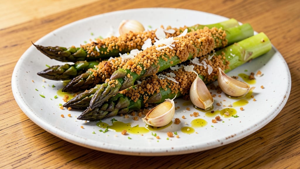 Asparagus Recipe with Bread Crumbs: Crispy-Golden Crunch and Tender Stalks Baked Together