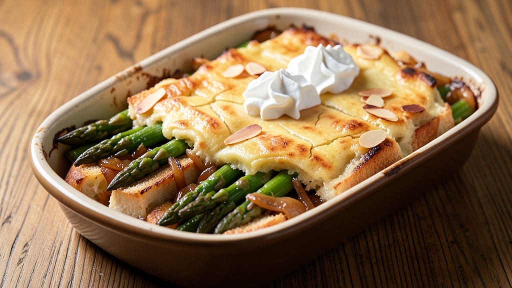 Asparagus Bread Pudding Recipe: Savory Twist With Herbed Crispy Top