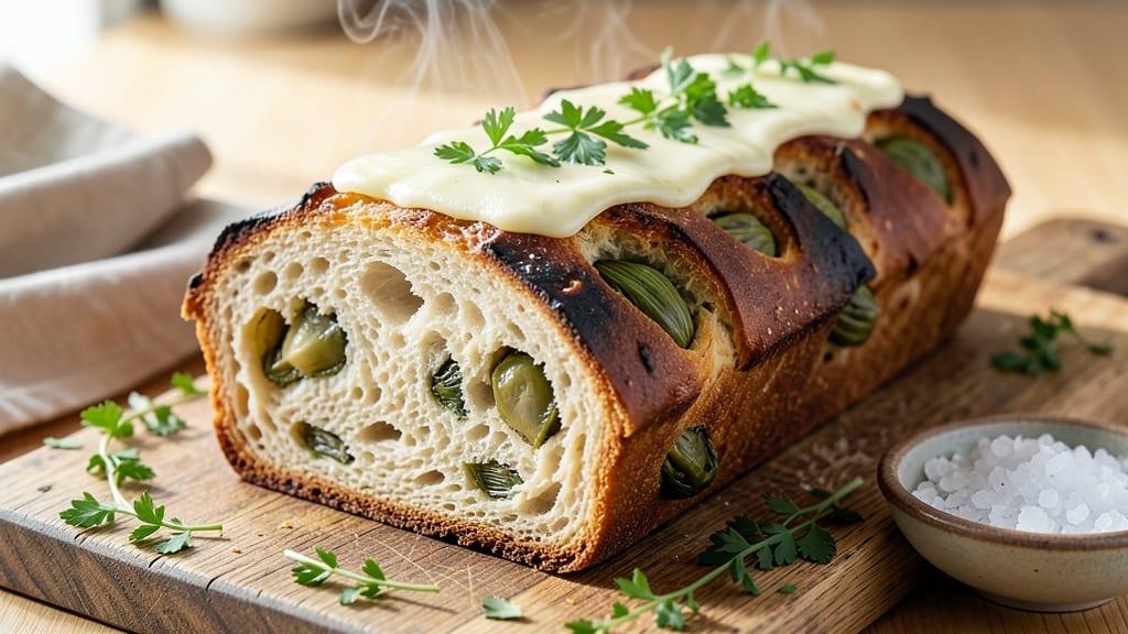 Artichoke Bread Loaf Recipe: Herb-Infused Crust With Gooey Cheese Core