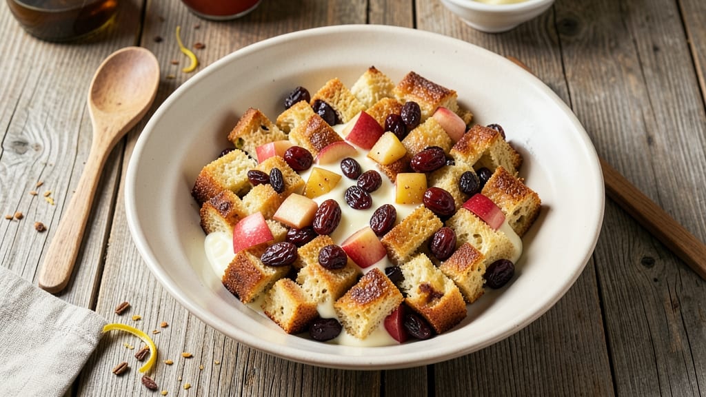 Apple Raisin Bread Pudding Recipe: Warm Spice and Caramelized Fruit Bites