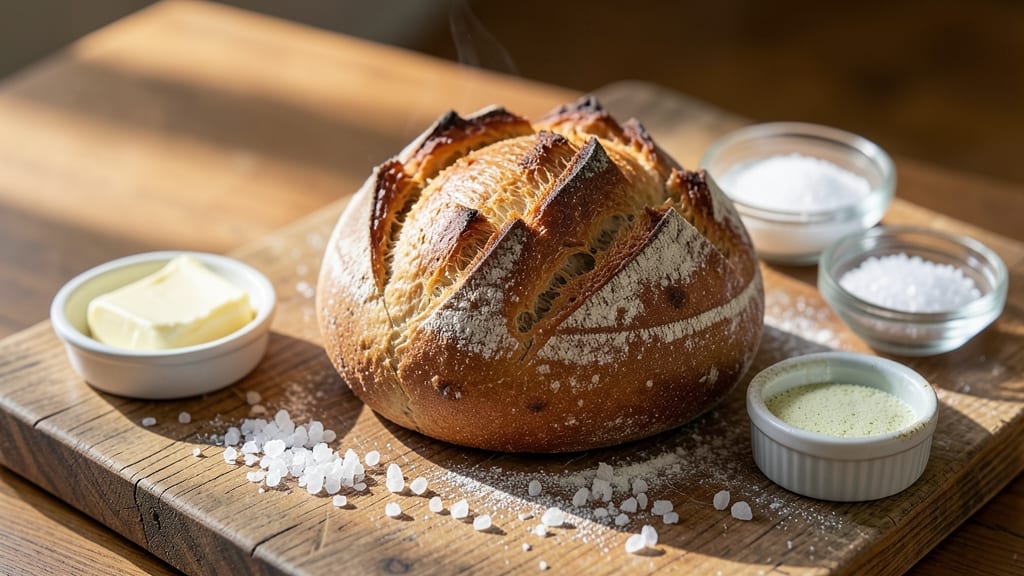 6 Ingredient Bread Recipe: No-Knead Rise and Crispy Golden Crust
