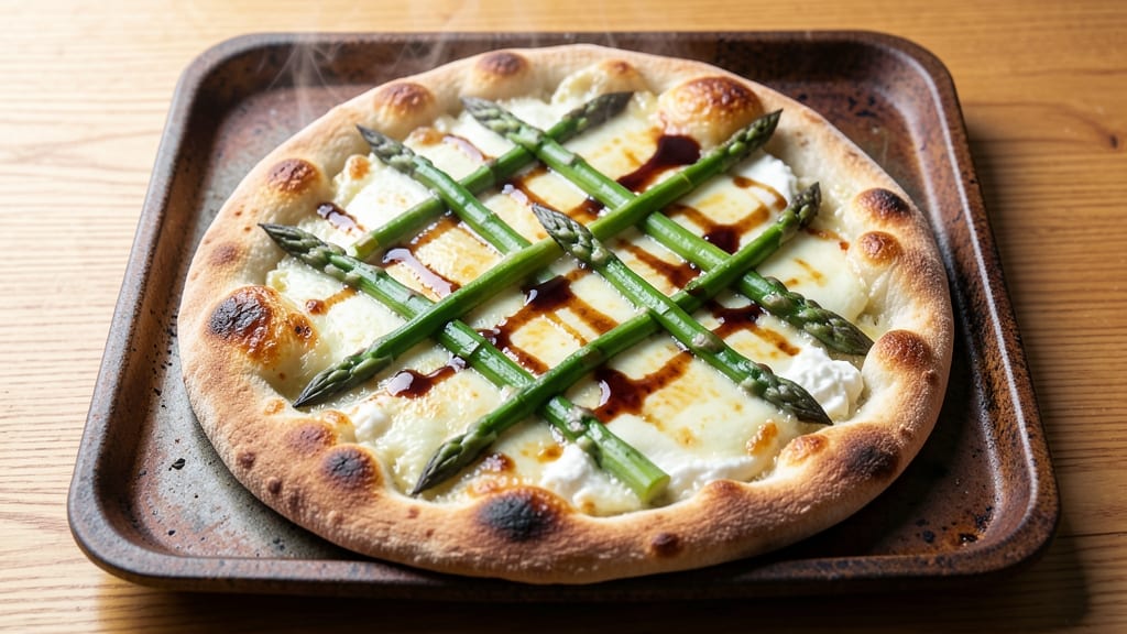 Asparagus Flatbread Pizza Recipe: Crispy Crust With Earthy Greens