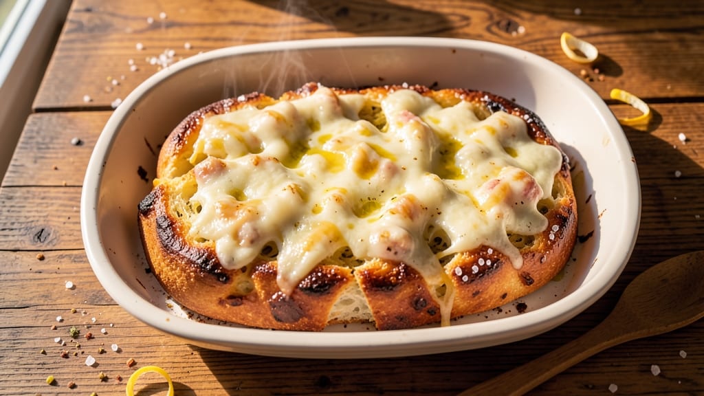 85 Degrees Garlic Cheese Bread Recipe: Pizza-Oven Crisp With Gooey Pull-Apart Magic