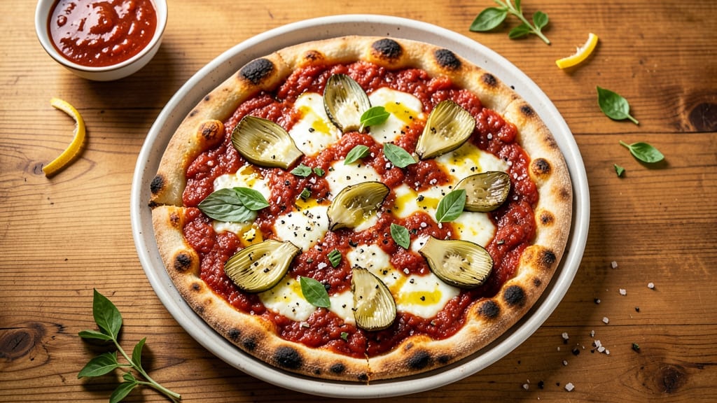 Artichoke Flatbread Pizza Recipe: Crispy Crust With Herbed Cheese Pull