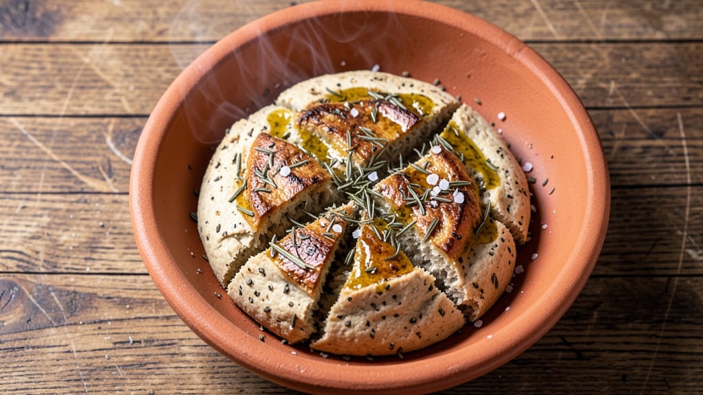 Authentic Ancient Roman Bread Recipe: Crusty Olive Oil Loaf With No-Yeast Rise